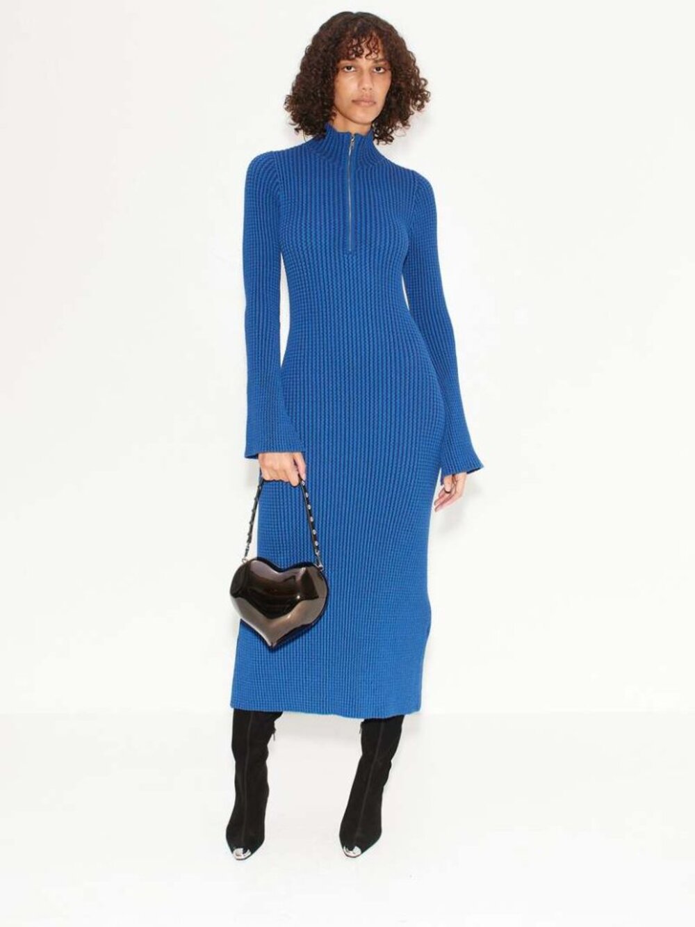 Simon Miller Zumi Textured Midi Dress – Matisse Blue – Size Small 4/6